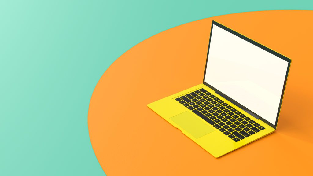 Yellow Animated Laptop